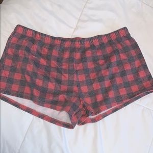 Plaid sleepwear shorts